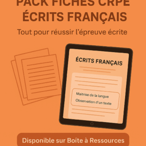 Pack fiches Français - Épreuve écrite