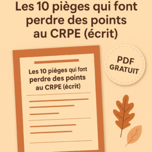 10 pièges qui font perdre des points au CRPE