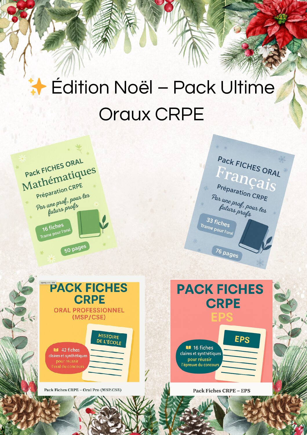 ✨ Édition Noël – Pack Ultime Oraux CRPE
